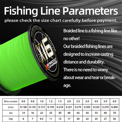 16X  Braided Fishing Line